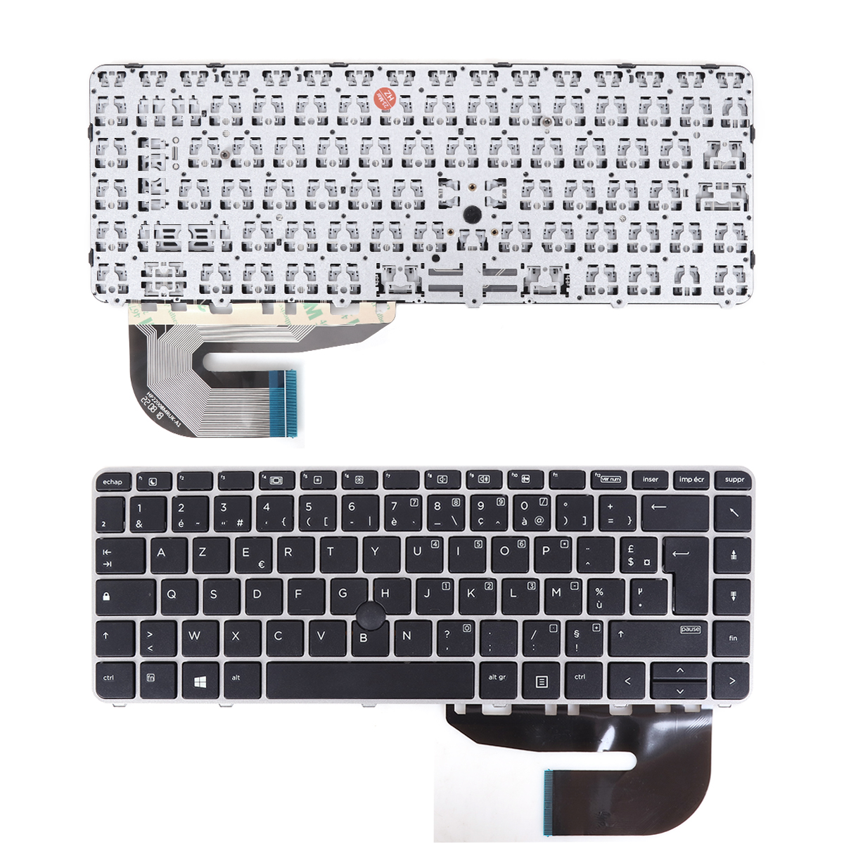 Picture of New Replacement Laptop Keyboard For HP EliteBook 840 G3 SILVER FRAME BLACK (OEM) FR Layout